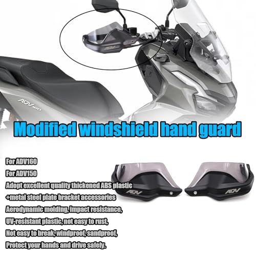 MAORANG For ADV160 ADV150 ADV 150 160 2026 motorcycle hand guard hand guard windshield Handle both hands windproof adv160 adv150 2022-2026 Motorcycle Accessories (smoke gray) - Image 2