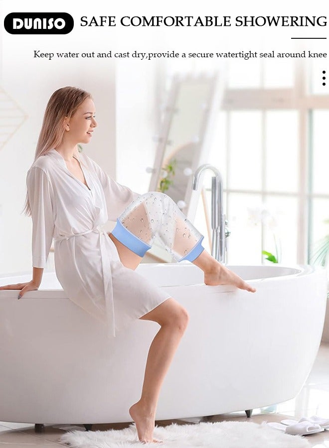دونيسو Waterproof Knee Cast Cover for Shower Adult, Knee Wound Protector for Knee Replacement Surgery Bandage Cast Wound Burns Broken, Soft Comfortable, Waterproof to Keep Casts and Bandages Dry - Image 5
