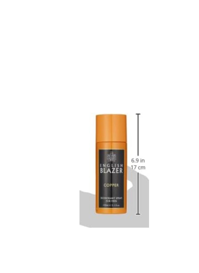 English blazer - English Blazer Copper Body Spray for Men, 150 ml - Image 1