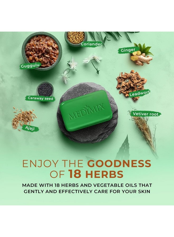 Medimix Medimix Classic Ayurvedic Traditionally Made Soap 150g (4 + 1 Combo Pack) | Infused with 18 Herbs | Effective for Skin Problems - Image 3