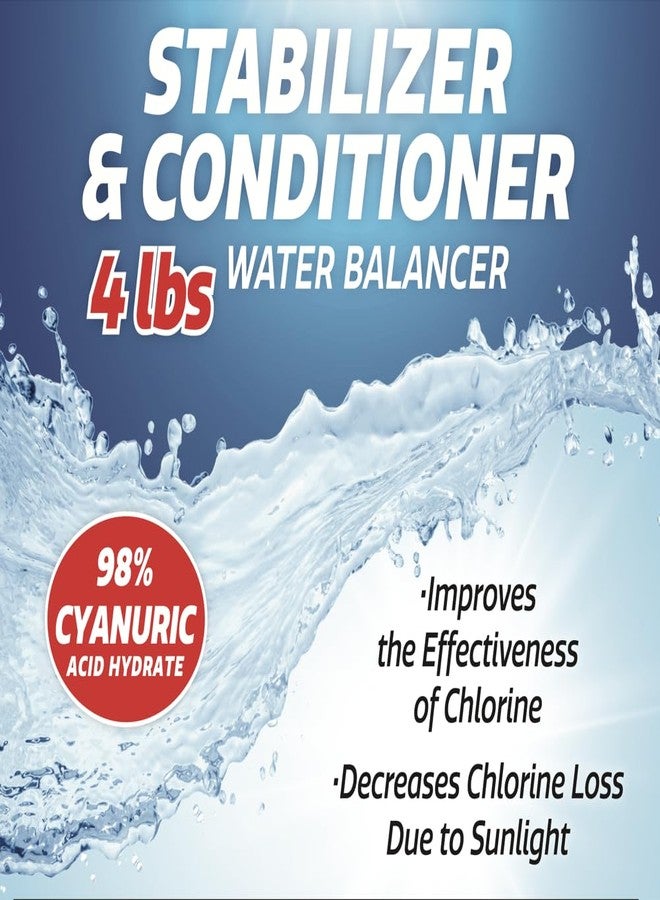 SpaChoice 4-Pounds Premium Pool Stabilizer and Conditioner, Concentrated Cyanuric Acid for Pools, Helps Chlorine Last Longer - Image 3