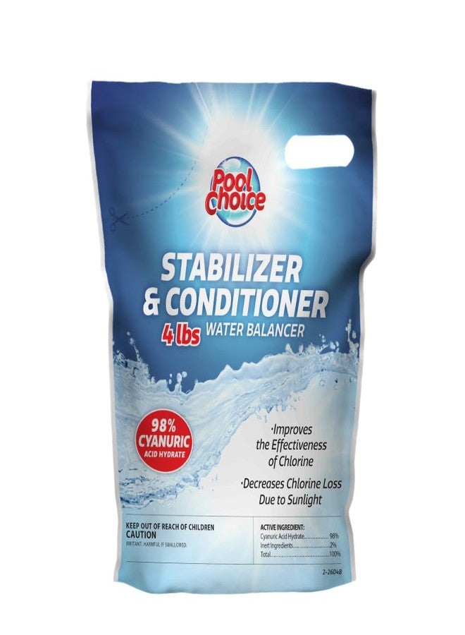 SpaChoice 4-Pounds Premium Pool Stabilizer and Conditioner, Concentrated Cyanuric Acid for Pools, Helps Chlorine Last Longer - Image 1