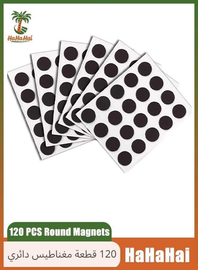 HaHaHai 120 PCS Round Magnets with Adhesive Backing, Self Adhesive Magnets Dots, Flexible Small Sticky Magnets,  Circle Magnets, Magnet Stickers for Crafts, Office, DIY Projects - Image 1