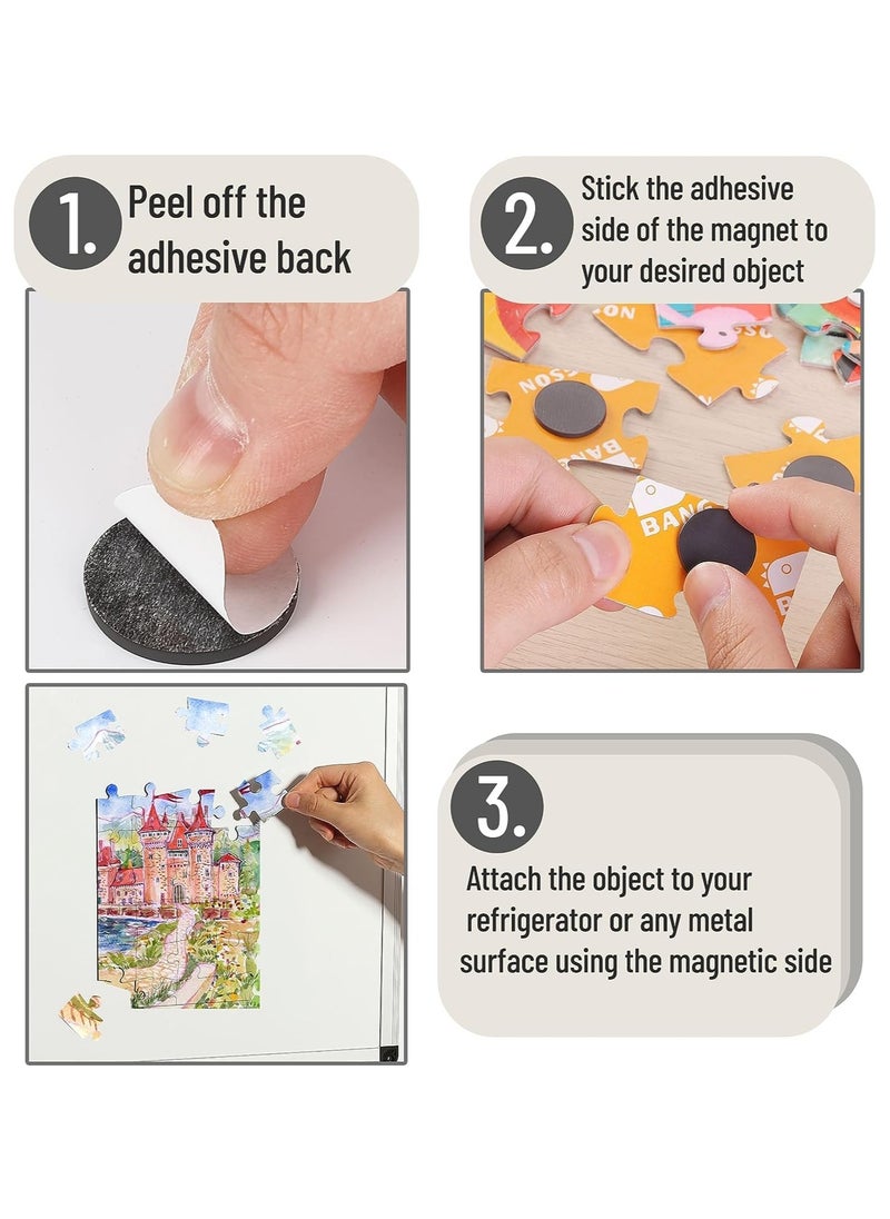 HaHaHai - 120 PCS Round Magnets with Adhesive Backing, Self Adhesive Magnets Dots, Flexible Small Sticky Magnets,  Circle Magnets, Magnet Stickers for Crafts, Office, DIY Projects - Image 1
