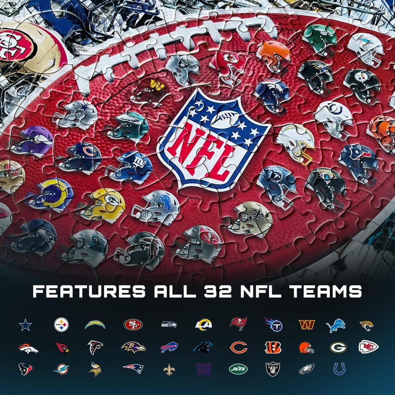MasterPieces 500-Piece NFL Drip Art Helmet Shaped Puzzle - Perfect for NFL Fanatics - 25"x22" - Image 4