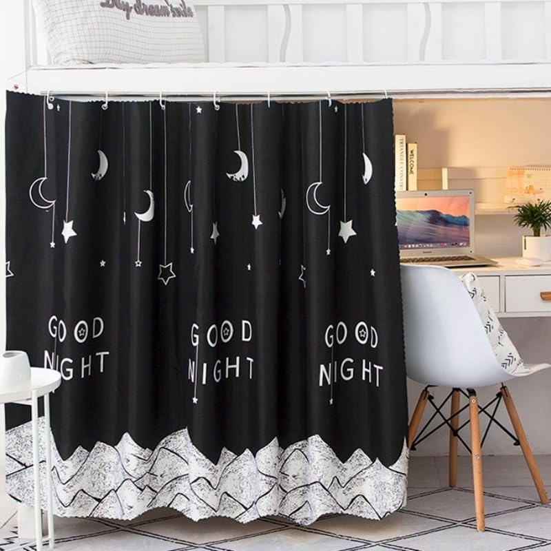Ibluelover 1 Panel Dorm Bed Curtain Dustproof Single Bed Canopy Tent Loft Bed Privacy Protection Curtain Room Blackout Shading Drape Cloth for Office College Home Rest Areas