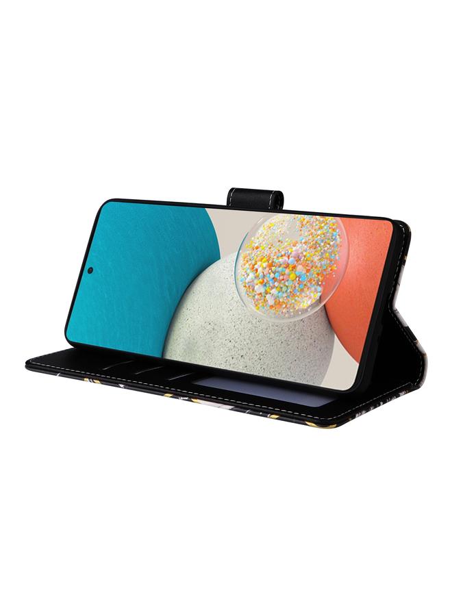 S-TOP Case For Samsung Galaxy A53 5G Marble Bronzing Stitching Leather Phone Case - Image 5