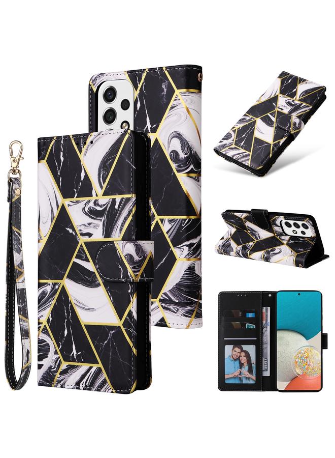 S-TOP Case For Samsung Galaxy A53 5G Marble Bronzing Stitching Leather Phone Case - Image 1
