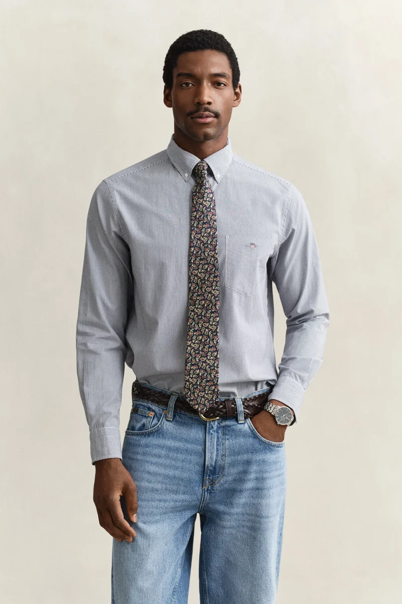 GANT  Regular Classic Poplin Banker Shirt for Men | Best Price UAE