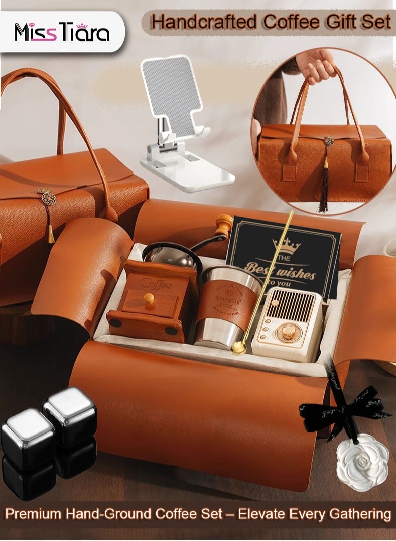 MissTiara Hand Coffee Maker Gift Basket Set With Portable Hand-held Gift Box, Hand Brewing Coffee Accessories Kit  Gift for Coffee Lovers, Birthday gift Wedding, Party Souvenir Assorted - Image 1