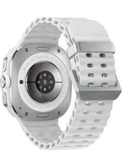 ZORE Galaxy Watch Ultra 47MM KRD-118 Serrated Design Silicone Strap-White  - Image 2