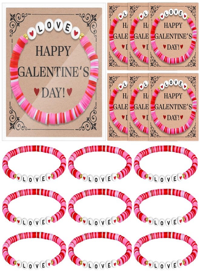 Denylo pro Valentine's Day Handmade String Bracelets, 6 Sets, Agate - Image 1