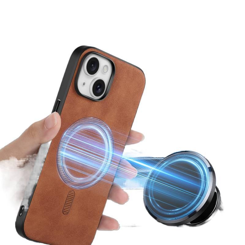 Leather Texture MagSafe Case for iPhone 14 / 14 Plus / 14 Pro / 14 Pro Max with Card Holder and Drop Protection plus Shockproof plus Strong Magnetic plus Scratch Resistant in Black - ModaStar - Image 5