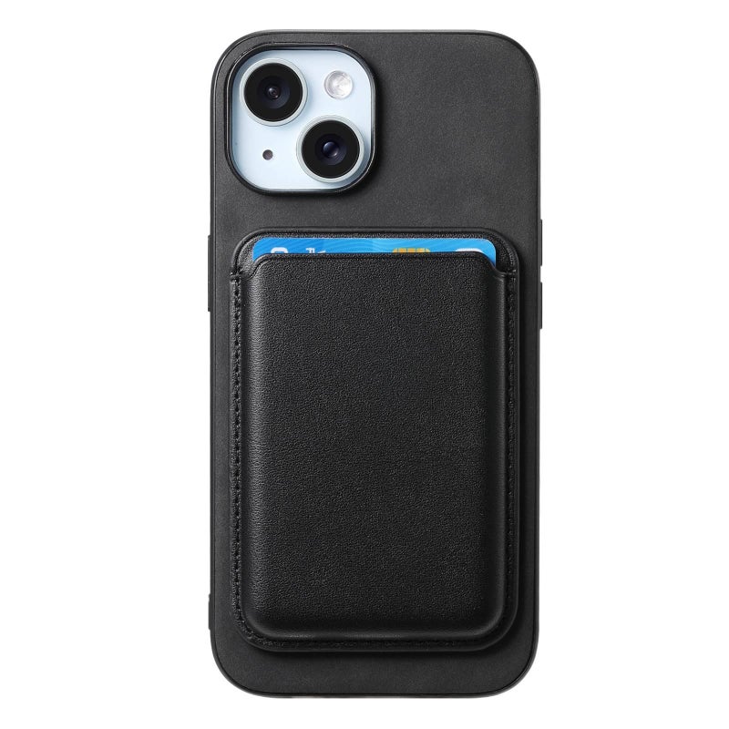 Leather Texture MagSafe Case for iPhone 14 / 14 Plus / 14 Pro / 14 Pro Max with Card Holder and Drop Protection plus Shockproof plus Strong Magnetic plus Scratch Resistant in Black - ModaStar - Image 1