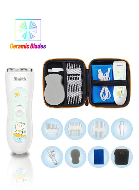 Baby Hair Clipper, Silent Hair Trimmer for Kids and Children, Waterproof  Electric Rechargeable Haircut Kit