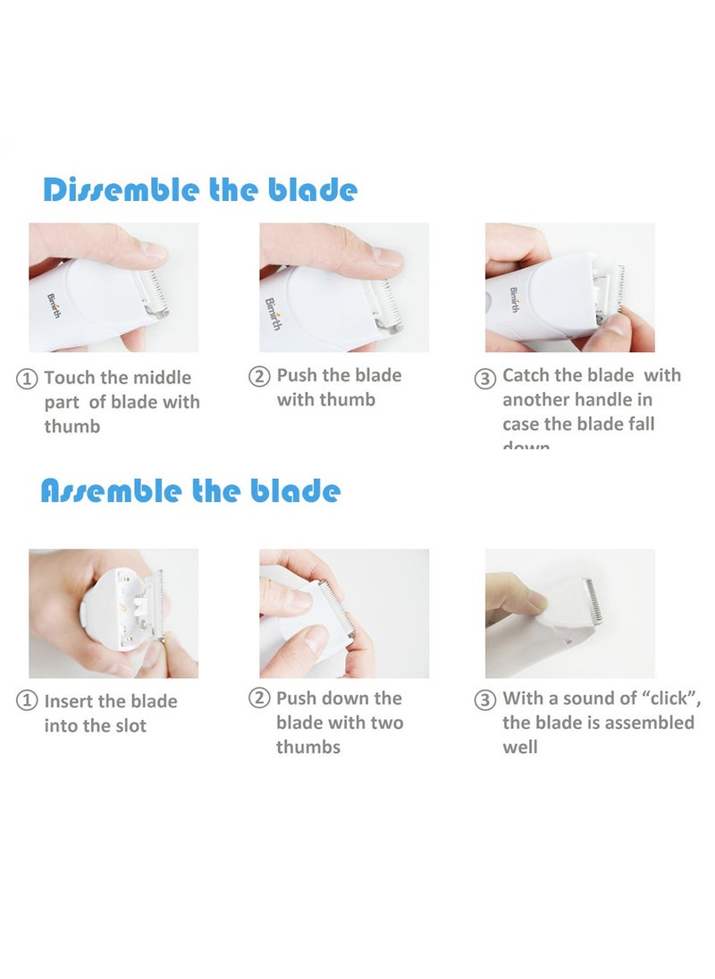 Bimirth - Baby Hair Clipper, Silent Hair Trimmer for Kids and Children, Waterproof  Electric Rechargeable Haircut Kit - Image 1