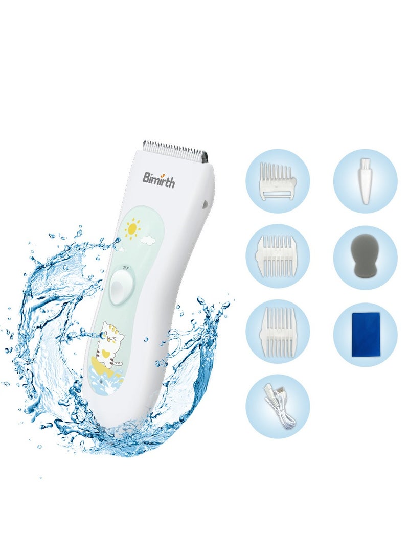 Bimirth - Baby Hair Clipper, Silent Hair Trimmer for Kids and Children, Waterproof  Electric Rechargeable Haircut Kit - Image 1