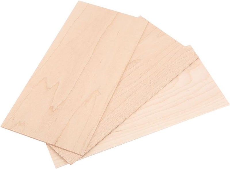 Dilwe Maple Guitar Headplate, 3Pcs Maple Wood Guitar Head Veneer Shell Sheet Headplate Replacement Part for Luthiers DIY - Image 1