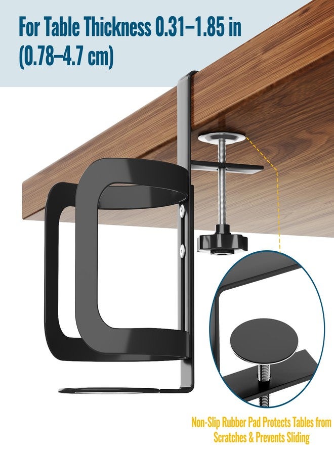 ان اي هوم حامل أكواب معدني قابل للتعديل من NiHome، متوافق مع زجاجات Stanley & Yeti سعة 18-40 أونصة، حامل أكواب مانع للانزلاق بفتحة جانبية للأكواب ذات المقابض، تركيب بدون حفر للمكاتب، طاولات الألعاب، طاولات الفنون - Image 5