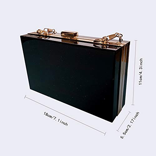 Zebrum Womens Evening Clutch Bag Designer Evening Handbag Hand Bag,Lady Party Wedding Clutch Purse (Acrylic-Transparent) - Image 4