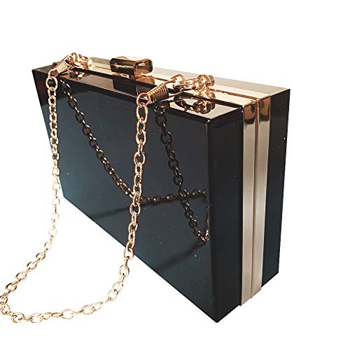 Zebrum Womens Evening Clutch Bag Designer Evening Handbag Hand Bag,Lady Party Wedding Clutch Purse (Acrylic-Transparent) - Image 1