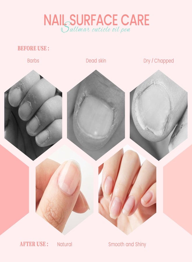 SULLMAR Cuticle Oil Pen Nail Oil Cuticle Pen Nail Care Kit Nourish Oil Repair Enhance Nail Surface for Salon Use(6pcs) - Image 5