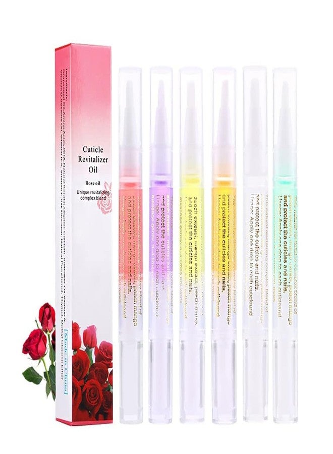 SULLMAR Cuticle Oil Pen Nail Oil Cuticle Pen Nail Care Kit Nourish Oil Repair Enhance Nail Surface for Salon Use(6pcs) - Image 1