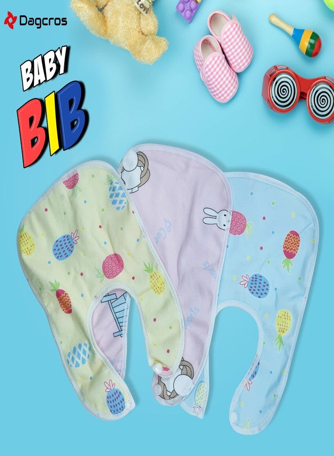 Dagcros Baby Bibs Pack of 10 - Waterproof, Washable Feeding Bibs with Fun Fruit Prints - Soft Cotton Blend with Adjustable Neck for Infants & Toddlers (10, Multi) - Image 3