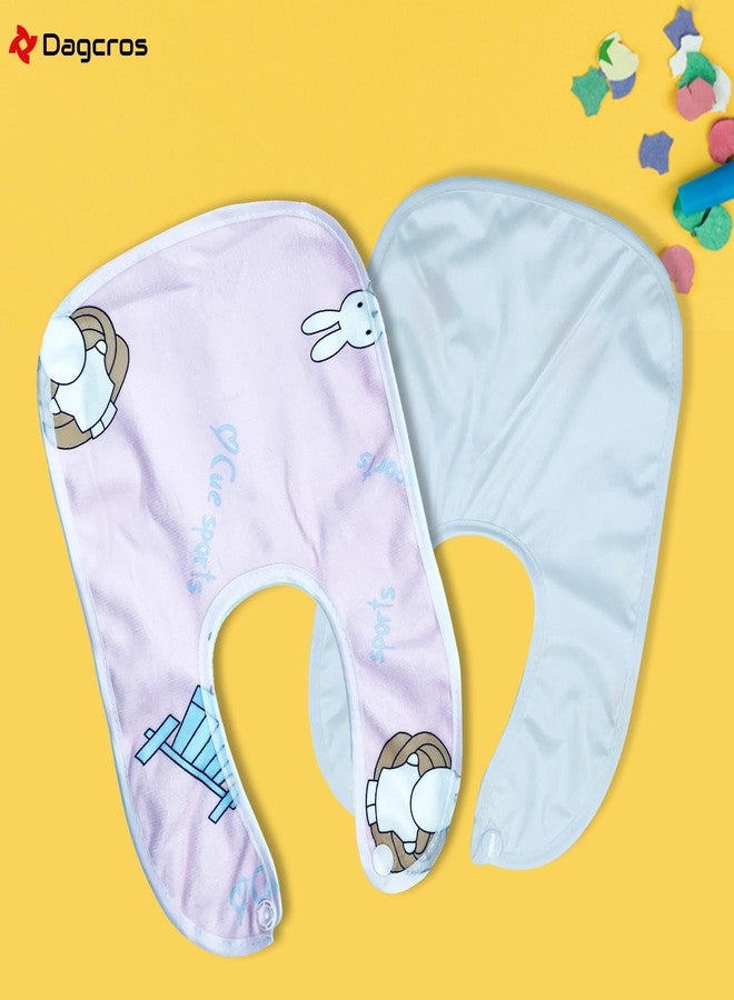 Dagcros Baby Bibs Pack of 10 - Waterproof, Washable Feeding Bibs with Fun Fruit Prints - Soft Cotton Blend with Adjustable Neck for Infants & Toddlers (10, Multi) - Image 2
