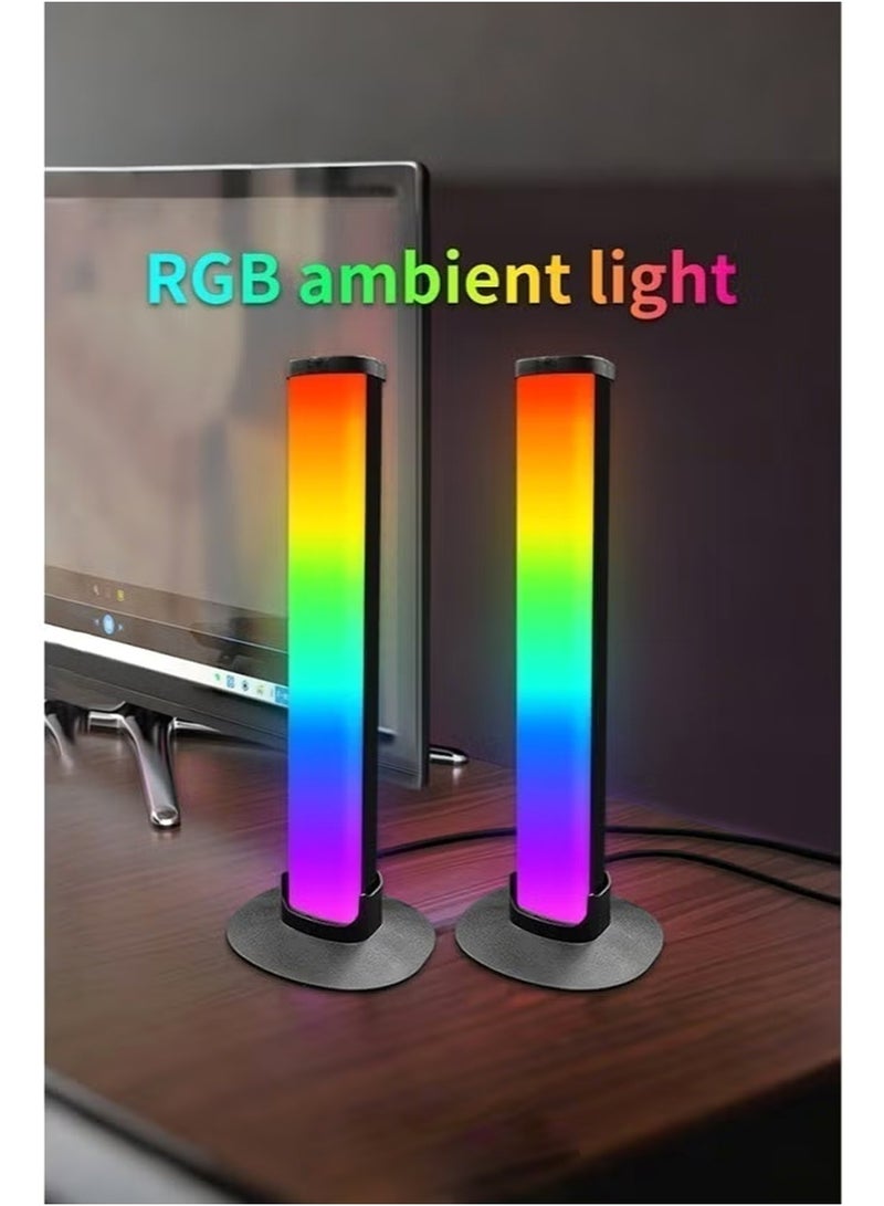 يوجي زوج من أشرطة الإضاءة الذكية (قطعتان)، شريط إضاءة RGB مزود بأوضاع الموسيقى والمشاهد، شريط إضاءة ملون يعمل بتقنية البلوتوث مع تحكم عبر تطبيق ذكي؛ مناسب للأفلام، وأجهزة الكمبيوتر، وأجهزة التلفاز، والحفلات، وديكور الغرف، وإعدادات إضاءة غرف الألعاب. - Image 5