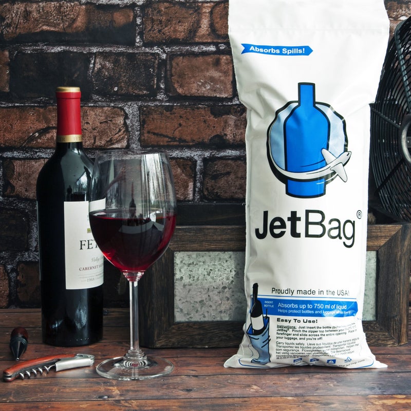 JetBag Wine Diaper - Reusable, Protective and Absorbent Wine Bottle Bags for Travel (3 pack) Made in the USA - Image 2