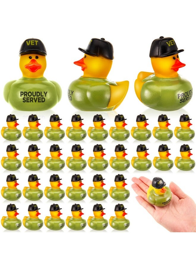 DEEKIN 24 Pcs Veteran Forces Memorial Rubber Ducks Army Military Rubber Ducks Military Party Favors Cute for Veteran Forces Gifts, Party Decorations - Image 1