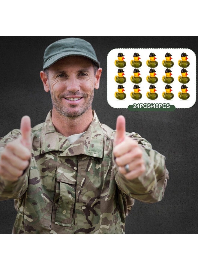 DEEKIN 24 Pcs Veteran Forces Memorial Rubber Ducks Army Military Rubber Ducks Military Party Favors Cute for Veteran Forces Gifts, Party Decorations - Image 4