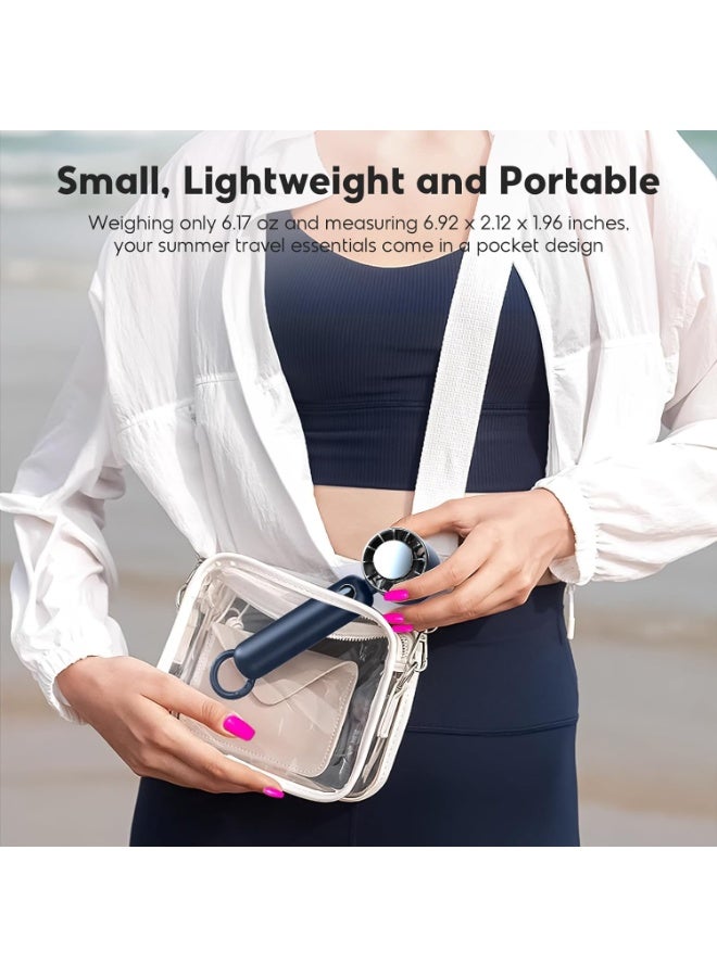 general Portable Handheld Fan, Powerful Hand Held Mini Fan, 3 Speed USB Rechargeable 5000mAh Battery Operated Fan, LED Display, Cooling Personal Fan Gifts for Women, Men, Travel, Camping, Outdoor - Image 5