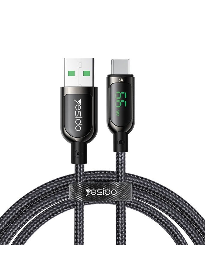 يسيدو كابل بيانات USB CA85 مصنوع من سبائك الزنك 5A، شحن سريع للغاية، كابل بيانات USB إلى Type-C - Image 1