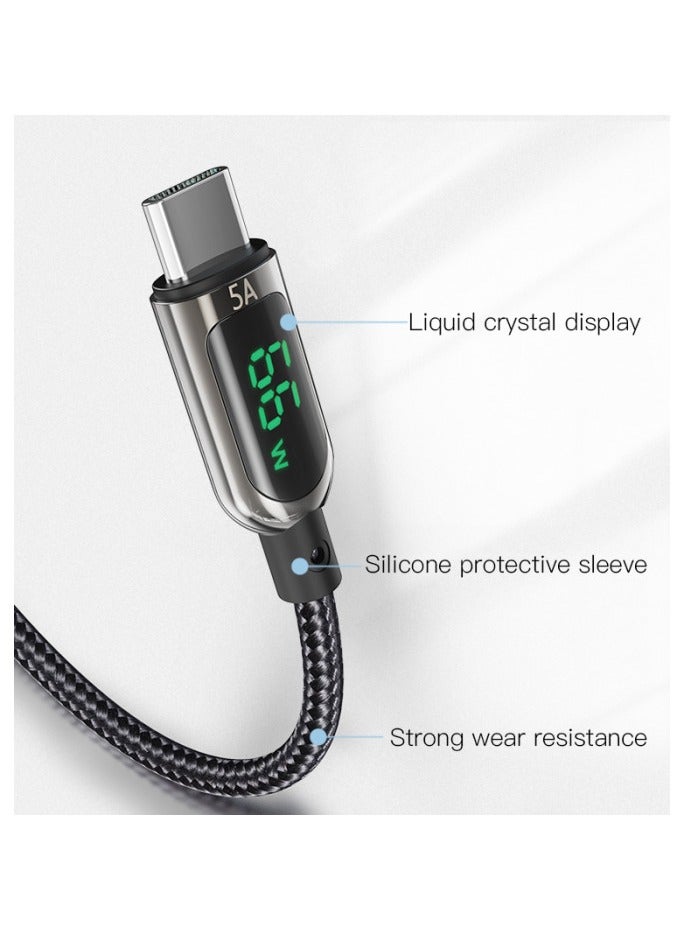 يسيدو كابل بيانات USB CA85 مصنوع من سبائك الزنك 5A، شحن سريع للغاية، كابل بيانات USB إلى Type-C - Image 4