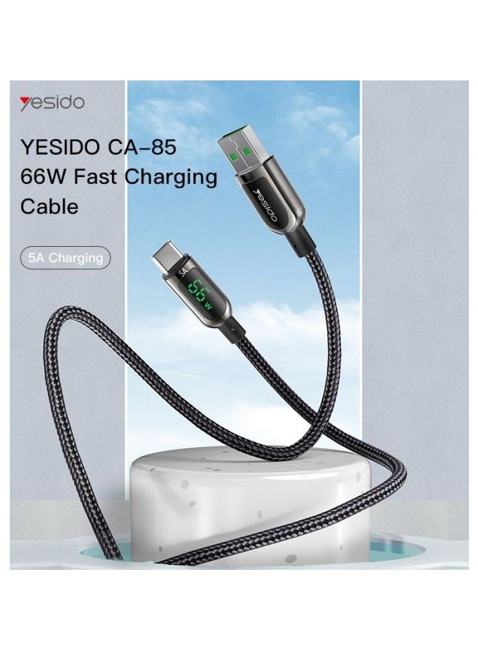 يسيدو كابل بيانات USB CA85 مصنوع من سبائك الزنك 5A، شحن سريع للغاية، كابل بيانات USB إلى Type-C - Image 5