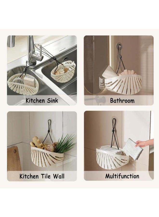 سيوسي Kitchen Sponge Holder, Suction Cup Sink Organizer and Caddy for Dish Sponge, Scrubber, Brush, Soap, Effective Drainage Tray for Kitchen Countertop, Bathroom Sink, and Counter Organizer (Gray) - Image 4