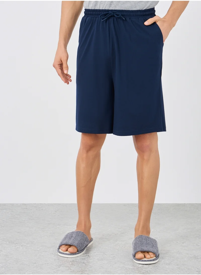 ستايلي Styli Graphic Print T-Shirt and Shorts Pyjama Set