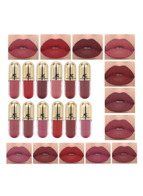 A set of 12 long-lasting lipsticks in multi-coloured colours B