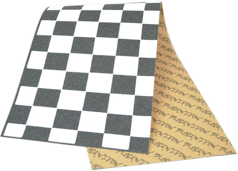 Black Widow BlackWidow 9" x 33" Checker Skateboard Grip Tape - Non-Slip Longboard and Scooter Griptape - Image 3