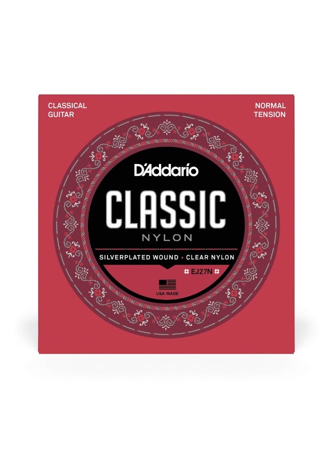 D'Addario EJ27N Student Classical Guitar String Set Classic Guitar Strings Nylon & Silverplated Copper 6 Strings - Normal Tension - Image 1