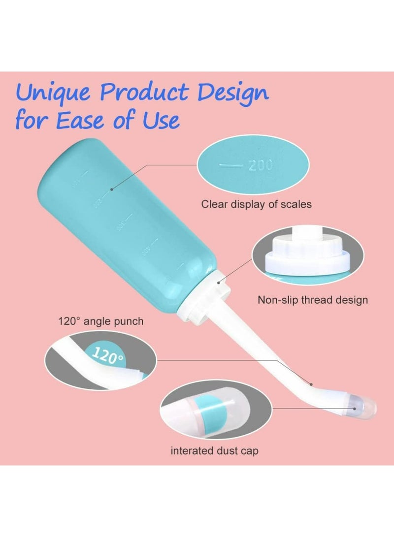 LLASIDO Handheld Personal Bidet Bottle, Bottle for Gentle Postpartum Care and Cleansing, Feminine Care， Personal Perineum Cleansing, 500Ml Portable Bidet Travel Bidet（Blue）, Resistant to 100ºC,Bonus Bag - Image 4
