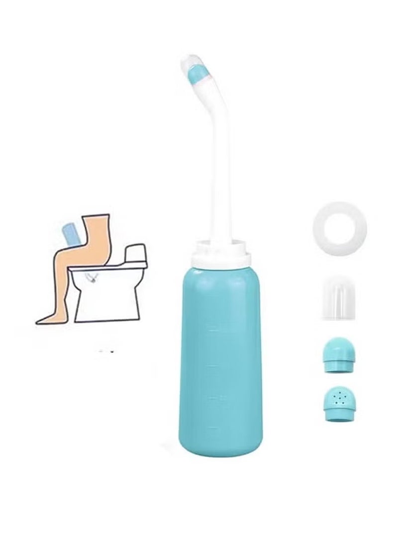 LLASIDO Handheld Personal Bidet Bottle, Bottle for Gentle Postpartum Care and Cleansing, Feminine Care， Personal Perineum Cleansing, 500Ml Portable Bidet Travel Bidet（Blue）, Resistant to 100ºC,Bonus Bag - Image 1