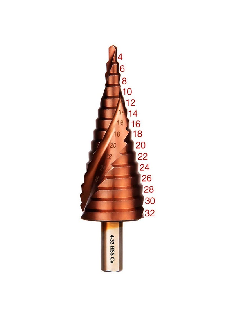 Mengshen Mengshen Co Step Drill Bit 432mm Spiral Groove M35 HSS Multi Hole Cutting Enlarge Stainless Steel Plate Quenching Steel Plate Metal Sheet Counterbore Drilling Triangle Handle Drill Bit Set  - Image 3