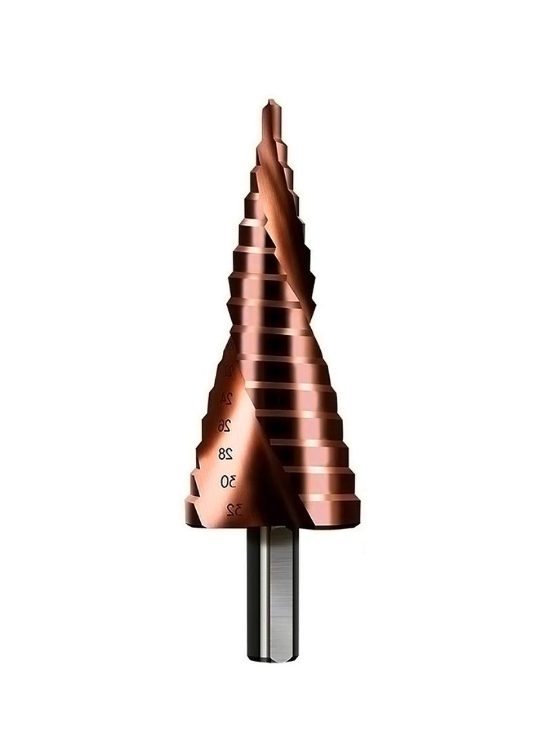 Mengshen Mengshen Co Step Drill Bit 432mm Spiral Groove M35 HSS Multi Hole Cutting Enlarge Stainless Steel Plate Quenching Steel Plate Metal Sheet Counterbore Drilling Triangle Handle Drill Bit Set  - Image 5