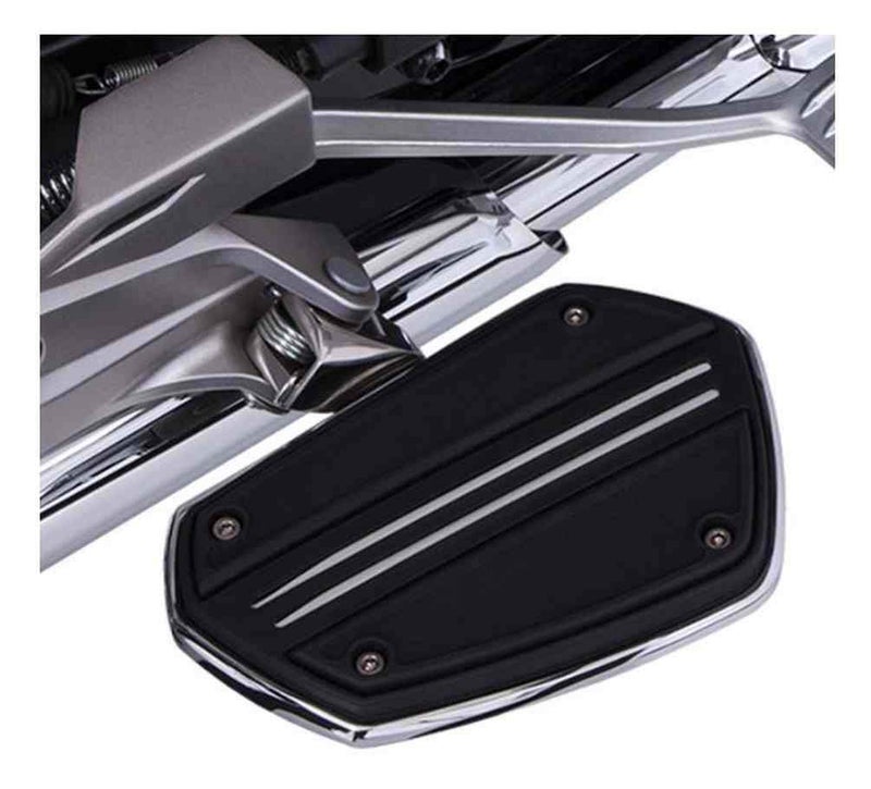 Ciro CIRO Goldstrike Twin Rail Floorboards with Driver Adapter (Pair) (Chrome) for Gold Wing (68201) - Image 1