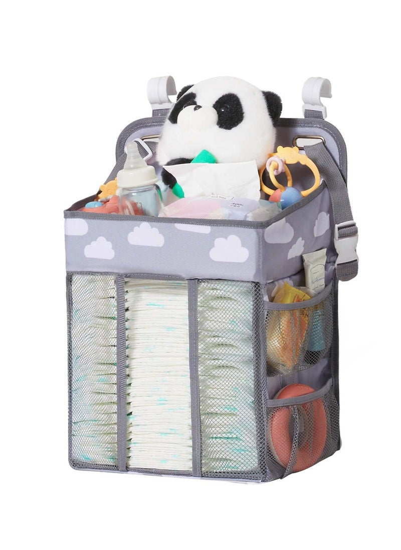 Y&D hanging diaper caddy, Diaper Caddy, Hanging Organizer for Changing Table Crib, Baby Storage Stacker Gift Newborn Mom Essentials  - Image 1