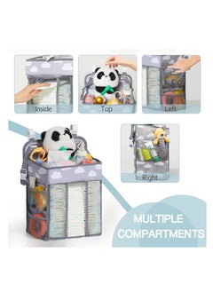 Y&D hanging diaper caddy, Diaper Caddy, Hanging Organizer for Changing Table Crib, Baby Storage Stacker Gift Newborn Mom Essentials  - Image 4
