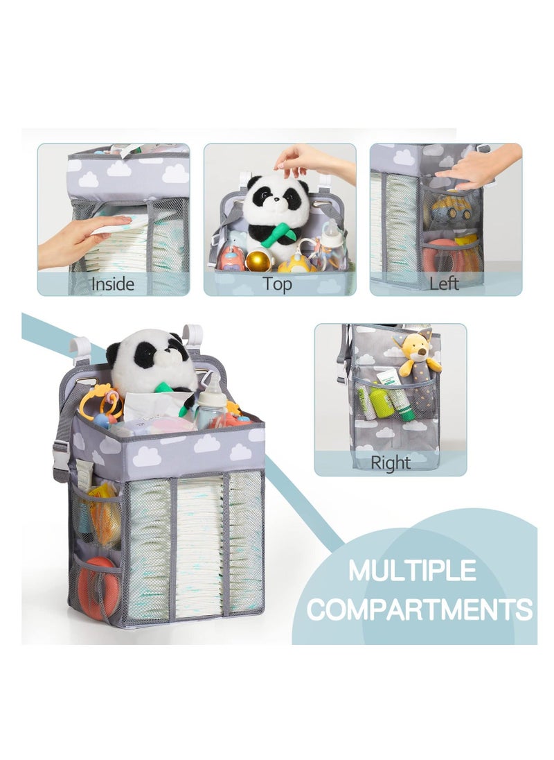 Y&D hanging diaper caddy, Diaper Caddy, Hanging Organizer for Changing Table Crib, Baby Storage Stacker Gift Newborn Mom Essentials  - Image 4
